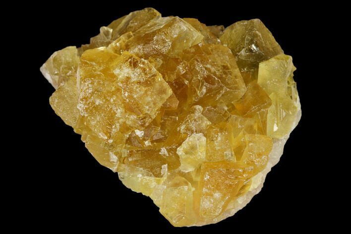 Bargain, Yellow Cubic Fluorite Crystal Cluster - Morocco #173951